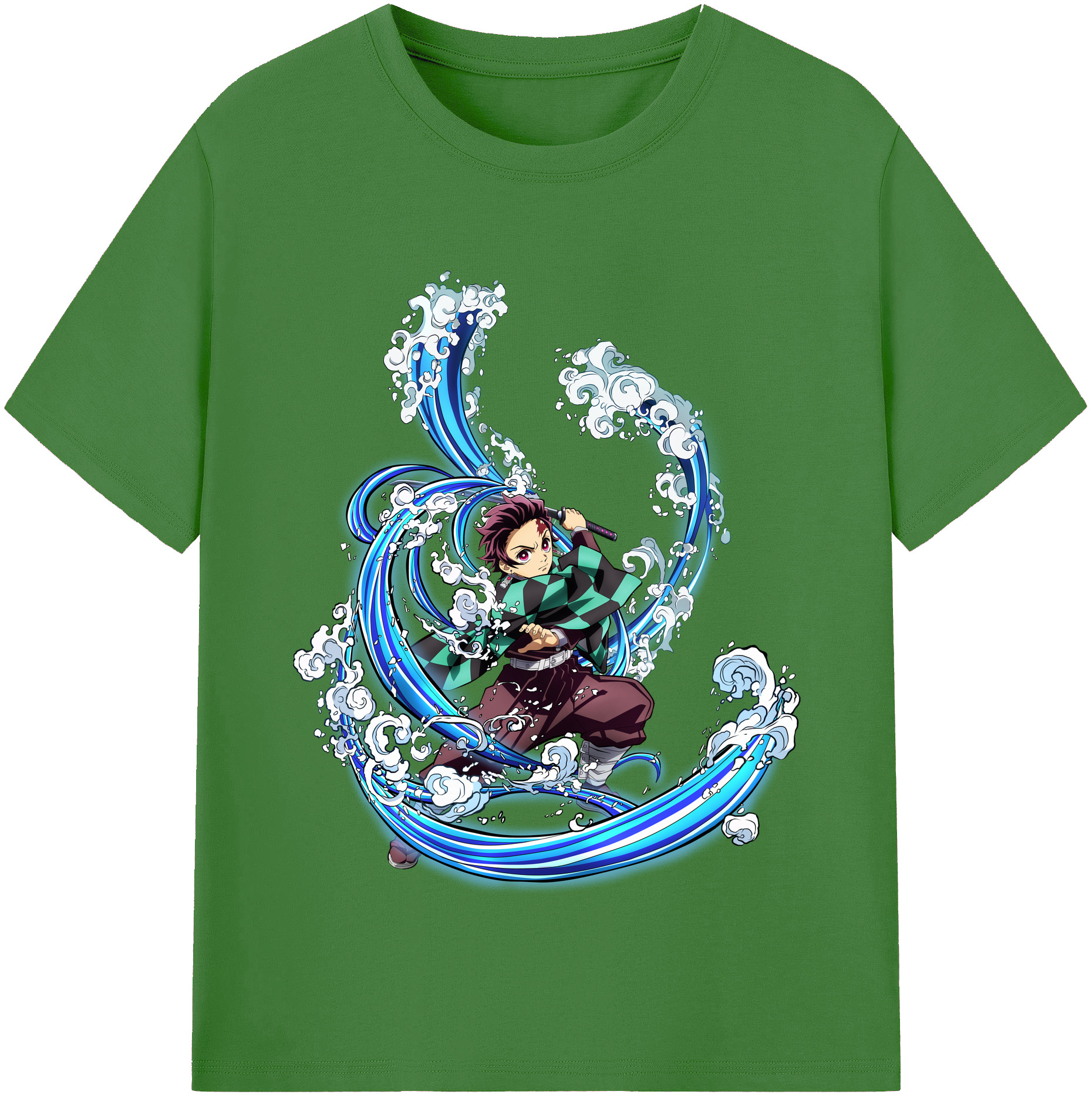 （画像用） 鬼滅の刃 竈門 炭治郎／かまど たんじろう Kamado Tanjirou レディースカジュアルプリントTシャツ（綿100％）